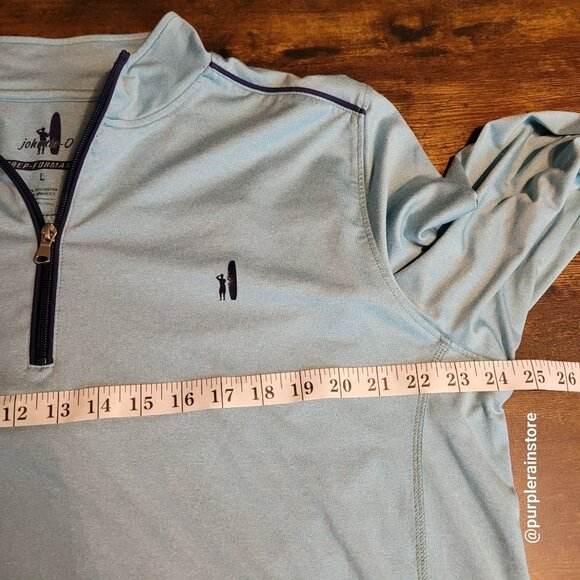 Johnnie O Prepformance 1/2 Zip Shirts Seafoam Stretch Outdoor Activewear Gorpcor - Picture 6 of 11